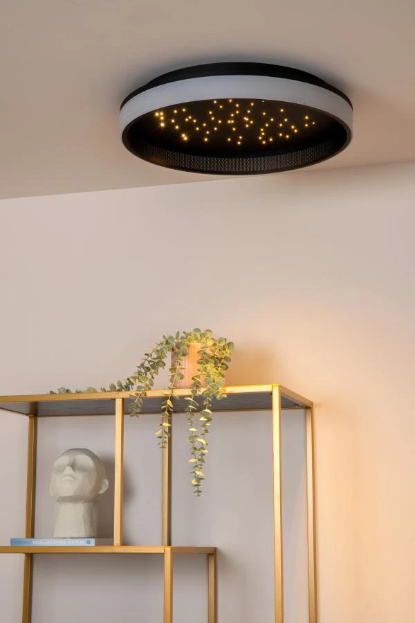 Lucide ESTREJA - Flush ceiling light - Ø 40 cm - LED Dim. - 2500K/3000K - Black - ambiance 2